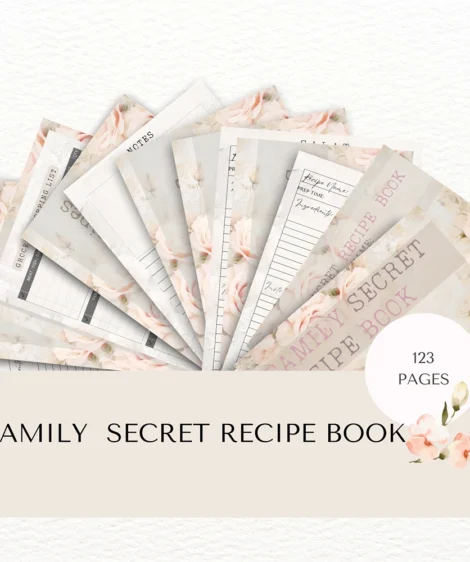 family secret printable cookbook