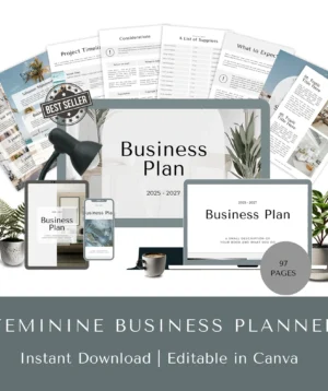 Feminine Business Planner  – Boss Babe Strategy Template