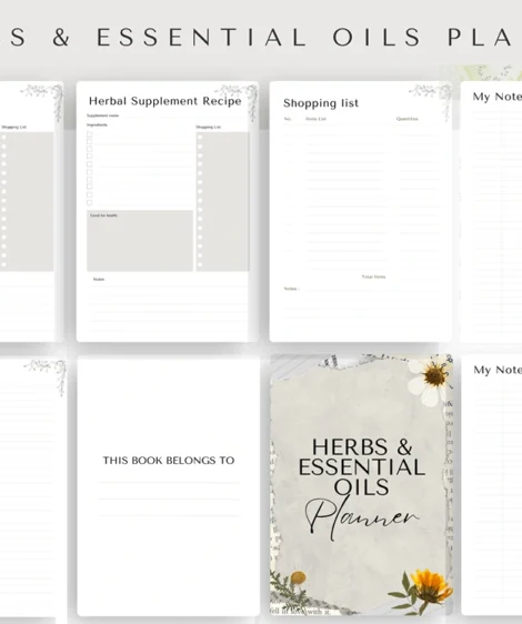 Printable Herbs & Essential Oils Planner - Image 4