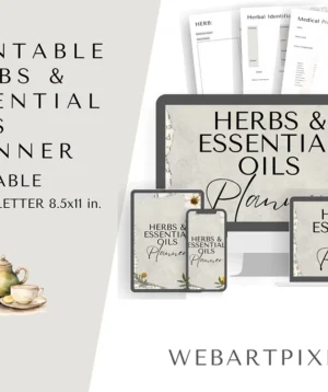 Printable Herbs & Essential Oils Planner