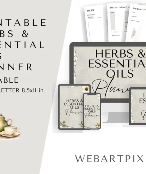 Printable Herbs & Essential Oils Planner